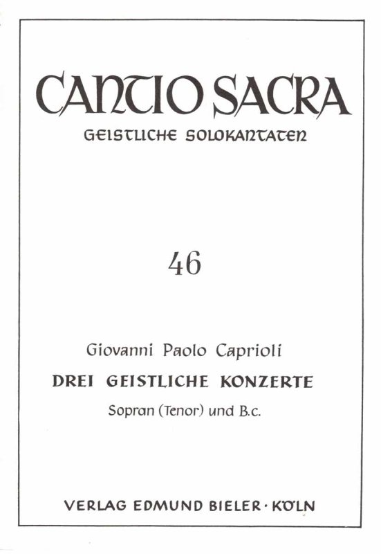 Geistliche Konzerte Caprioli